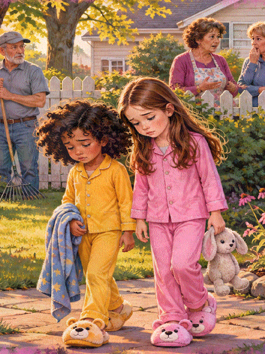 Cathy and Janice searching outside and asking their friends about Belgium